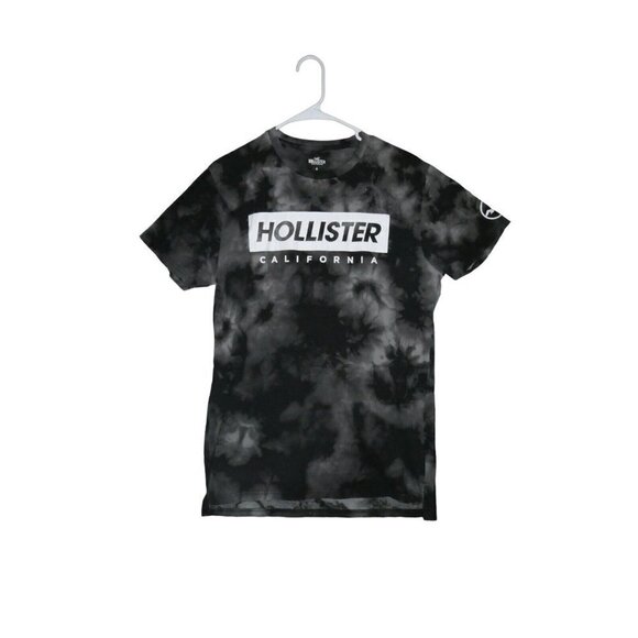 Hollister California T Shirt Adult Sz M Black Grey Tie Dye‎ Beach Classic Tee - Picture 1 of 5